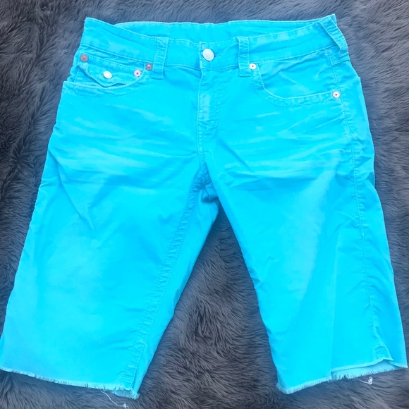 blue true religion shorts